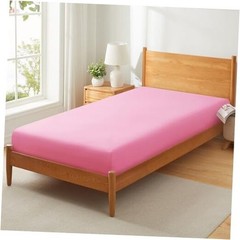1Pcs Cot Sheets 31″ x 75″ – 1800 Thread Count Cot Microfiber Fitted Pink