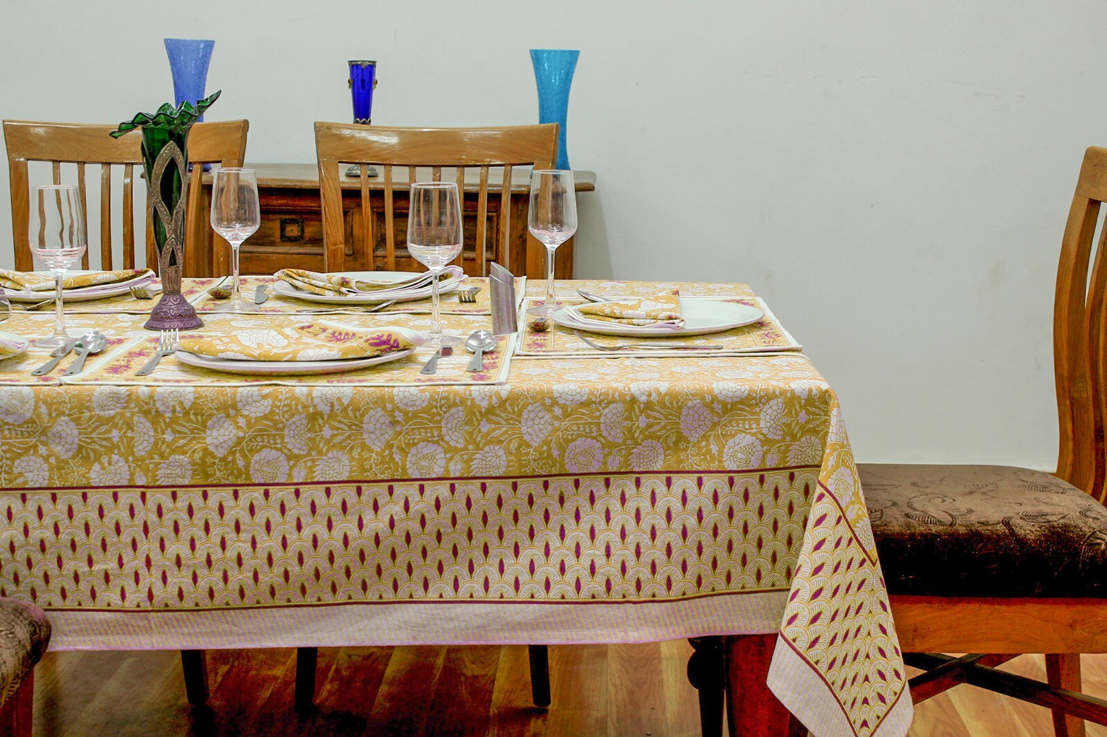 Hand Block Printed Table Cloth Dining Table Cover Cotton Table Linen gallery