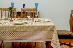 Hand Block Printed Table Cloth Dining Table Cover Cotton Table Linen