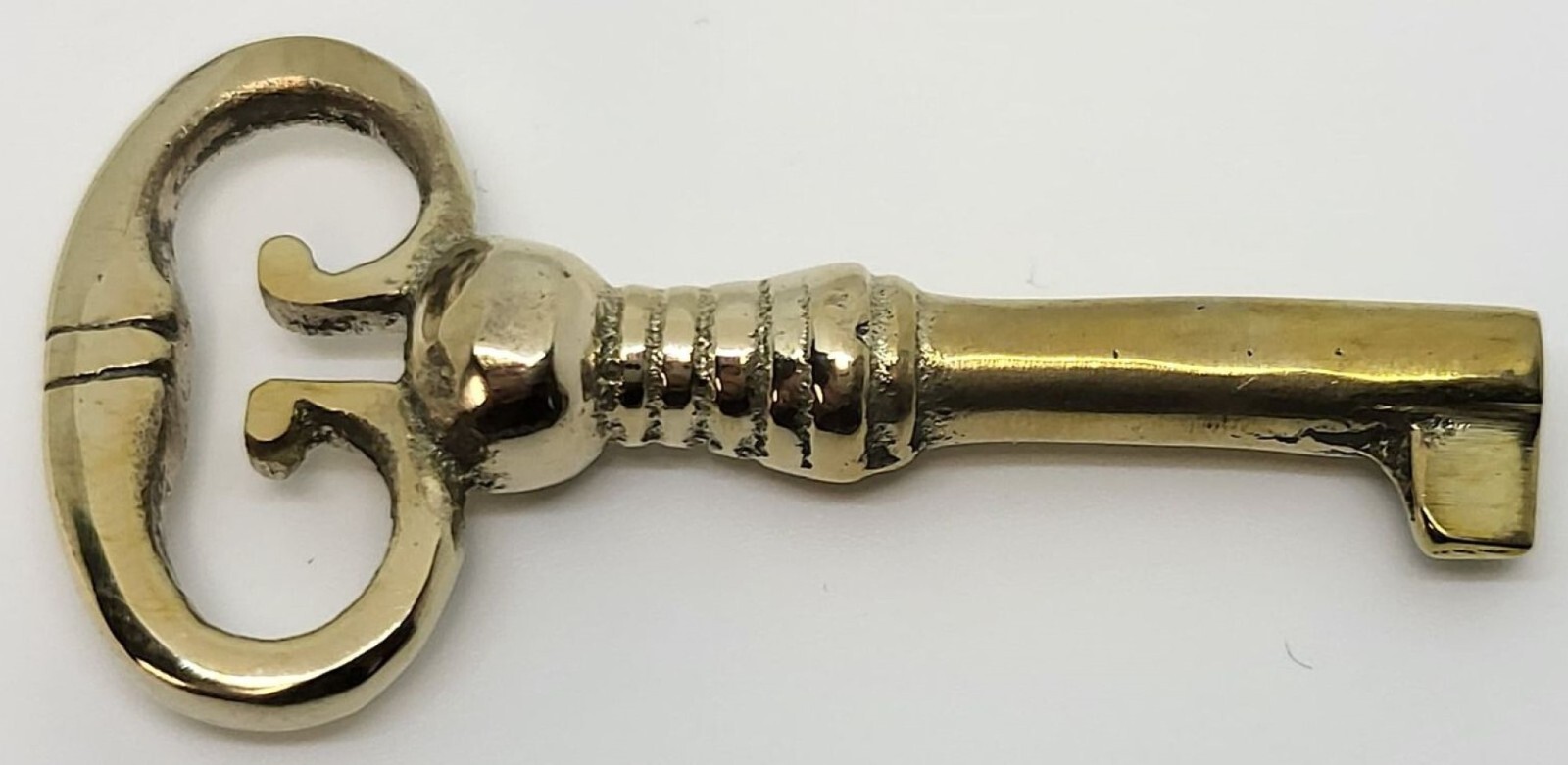 Small Cast Brass Key Polished Skeleton Antique retro desk cabinet hope chest box gallery