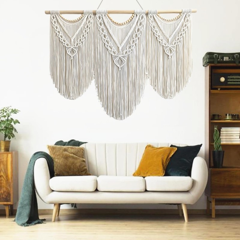 large macrame wall hanging - Boho Tapestry Macrame Wall Decor Art- Chic Bohem... gallery