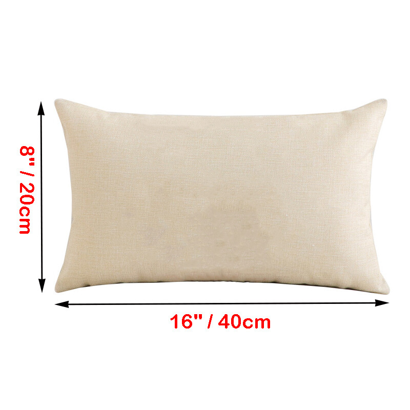 20Pcs 8"x16" Linen Sublimation Blank Pillow Case Waist Throw Cushion Cover Gift gallery