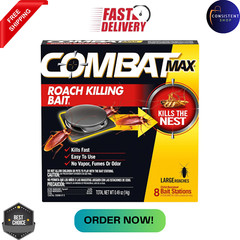 Combat Max Large Roach Killing Bait, 8 count (Pack of 1)