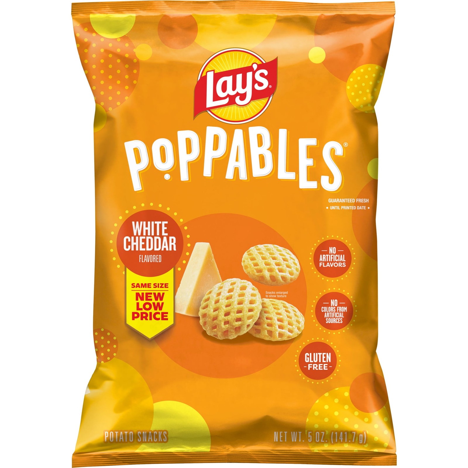 Lay's Poppables White Cheddar Flavored Potato Snack Chips, 5 Oz Bag gallery