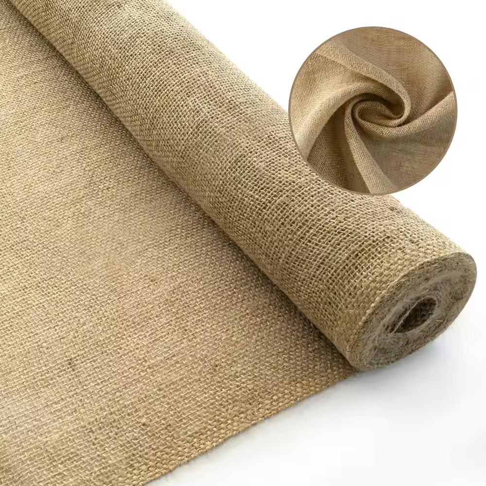 63 In. X 25 Ft. Gardening Burlap Roll - Natural Burlap Fabric for Weed Barrier, gallery