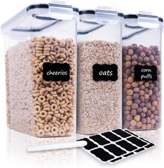 Cereal Containers Storage Set – 3 Piece Airtight Large Dry Cereal Container