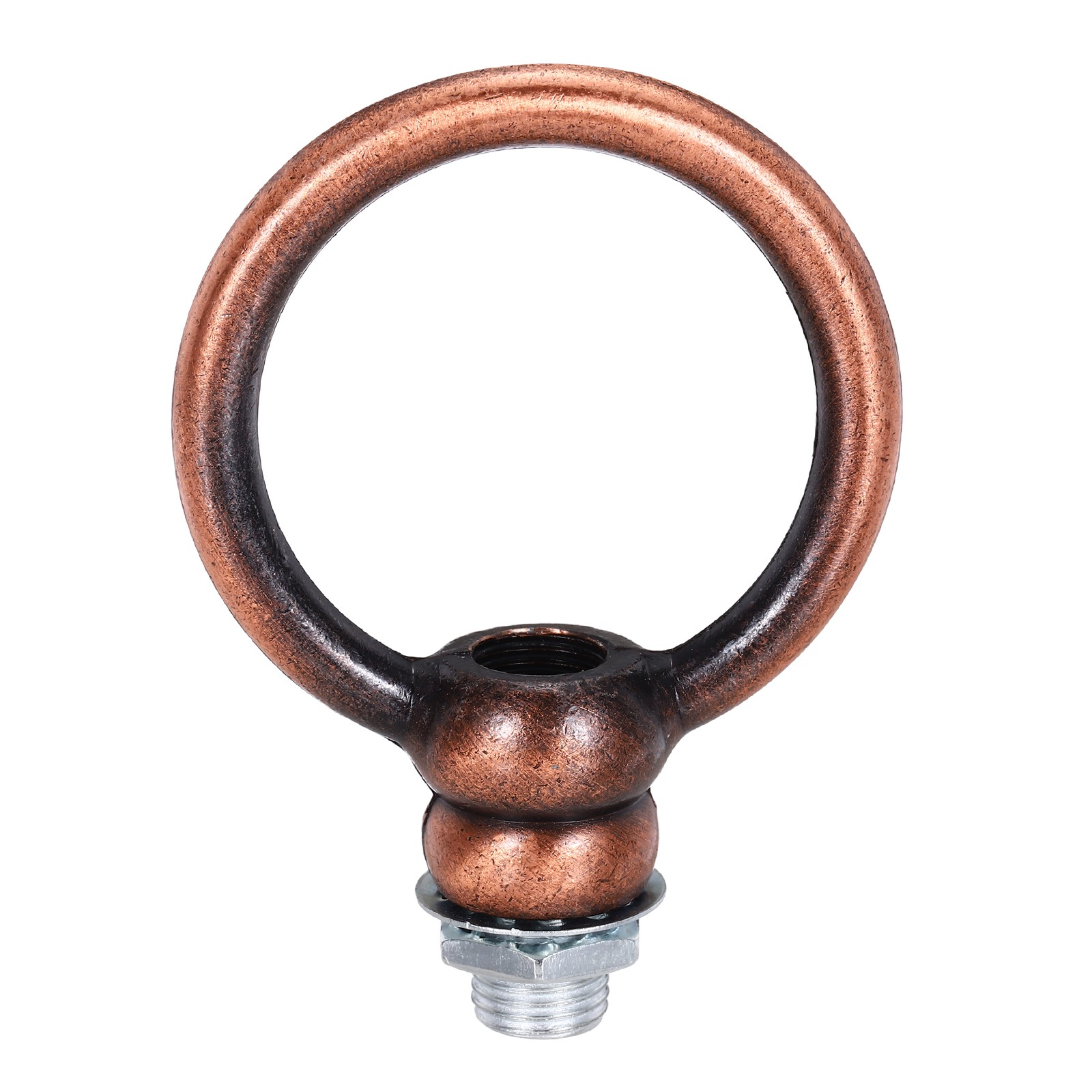 8kg M10 2x2.3" Thread Lifting Eye Nut Holder Hook Ring Red Copper gallery