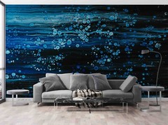 3D Black Blue Texture Abstract Wallpaper Wall Murals Removable Wallpaper