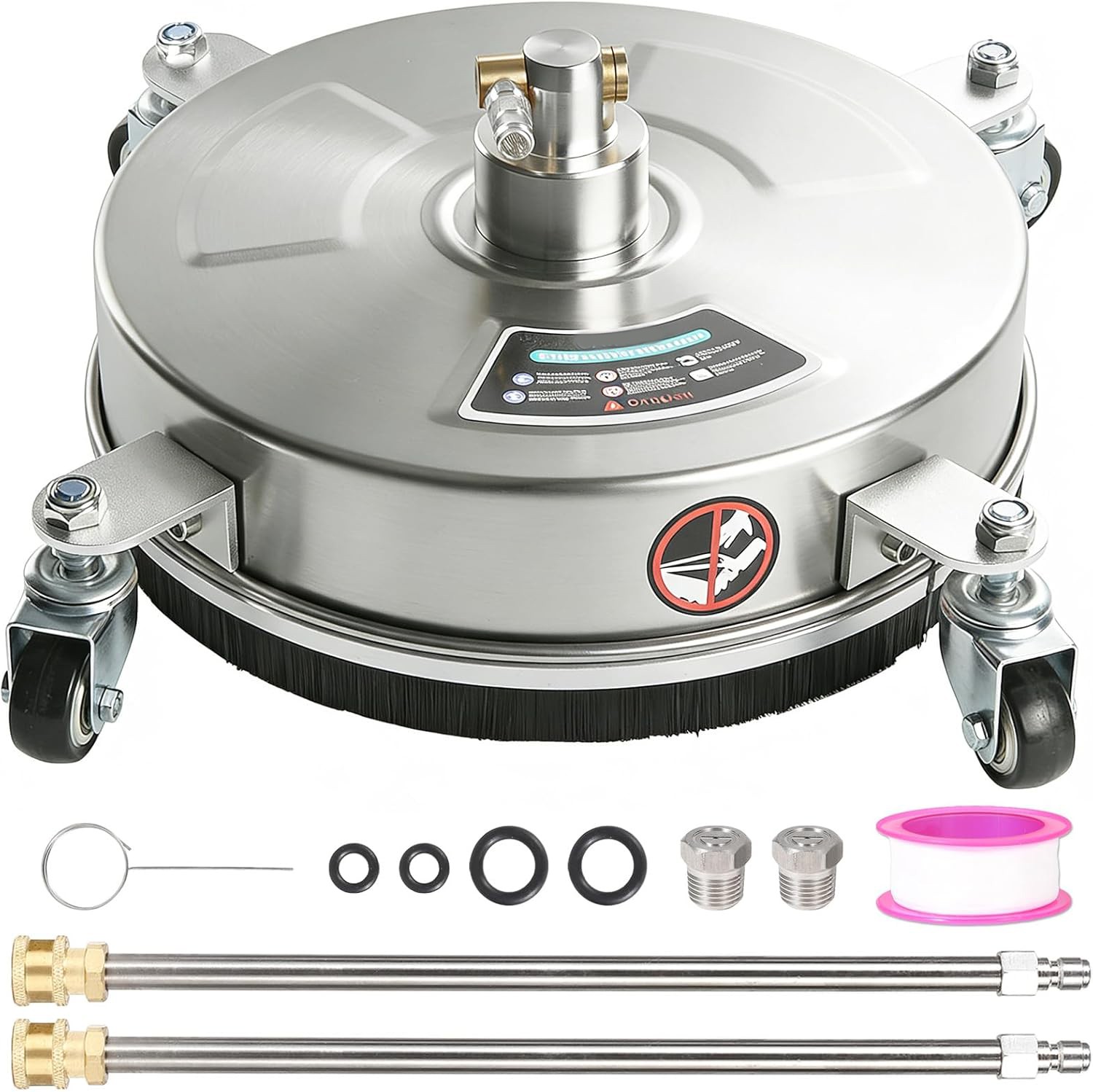 14" Pressure Washer Surface Cleaner with 4 Wheels Stainless Steel 4000 PSI gallery