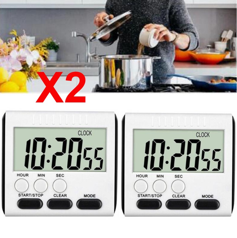 Large LCD Digital Kitchen Cooking Timer Count Down Up Clock Loud Alarm Magnetic gallery