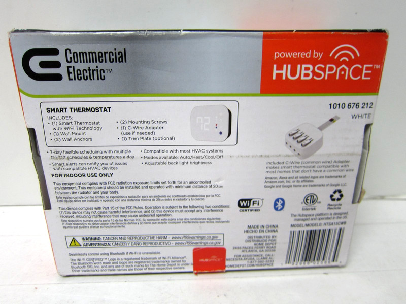 CE Smart Programmable Thermostat Commercial Electric Wi-Fi & Bluetooth HTSA15CWB gallery