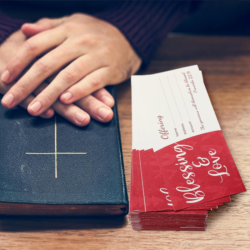 200 Pcs Church Offering Envelopes Tithe and Offering Envelopes for Church Blessi gallery