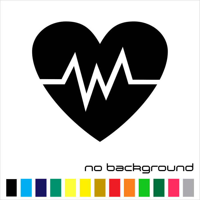 Heart Line Sticker Vinyl Decal - Life Heartbeat Medical EKG Health Car Window gallery