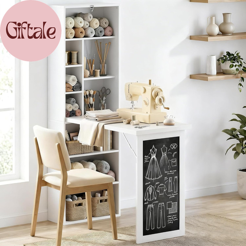 Foldable Convertible Writing Table, Wall Mounted Space-Saving Computer Desk with gallery