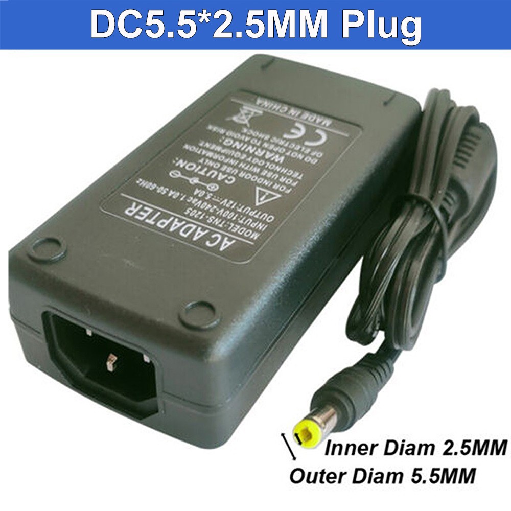 12 Volt Transformer - AC DC 12V 5A Adapter, 110V to 12V 5 Amp 60W Power Supply gallery