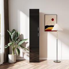 Freestanding Cabinet with Inadjustable Shelves and two Doors for Kitchen, Din