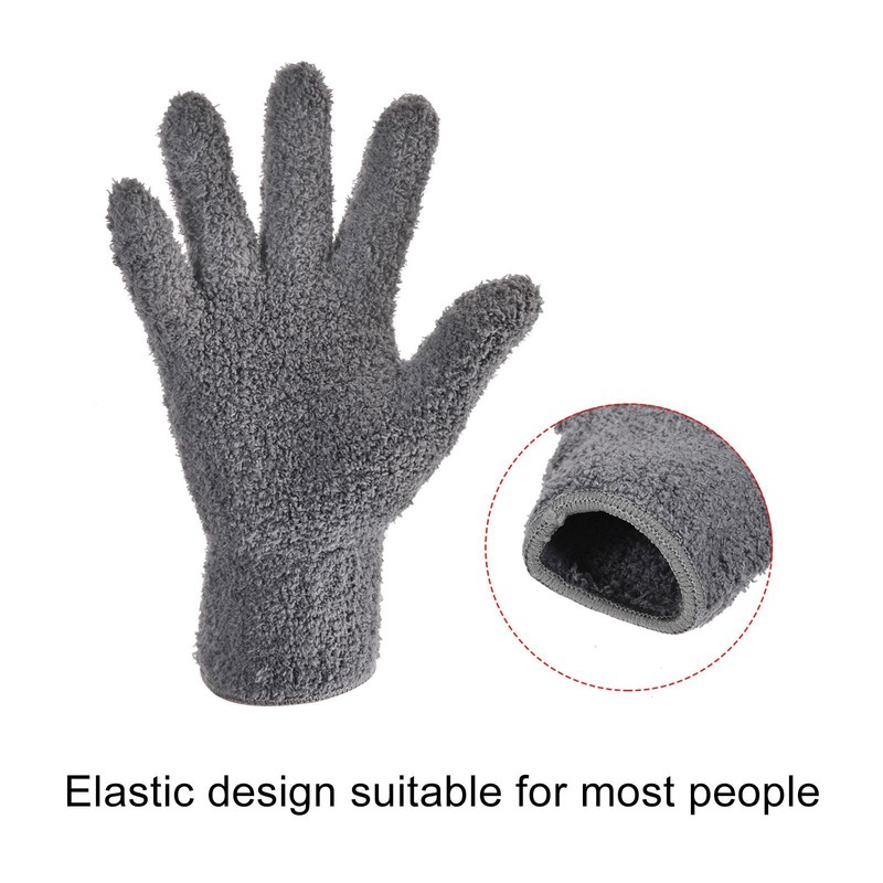 4 Pairs Dusting Cleaning Gloves Microfiber Mittens for Home Window 4 Colors gallery
