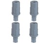 Adjustable Plastic Bullet Feet for 1-5/8" O.D Tubing Set of 4 gallery