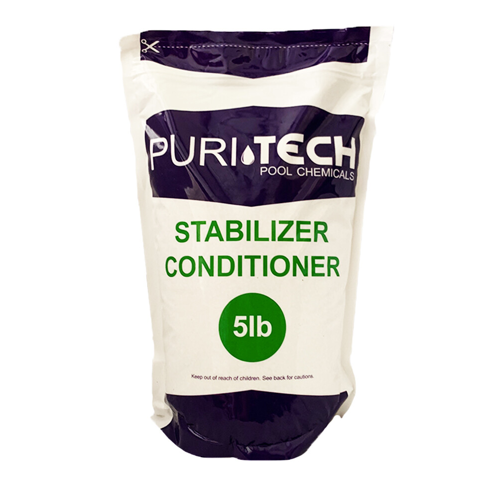 Puri Tech Pool and Spa Stabilizer Conditioner Cyanuric Acid UV Protection 5lbs gallery