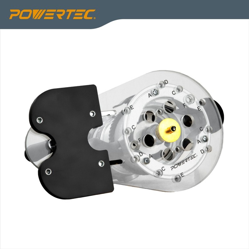 POWERTEC 71398 Universal Router Base Plate with Reversible Edge Guide and D-Hand gallery