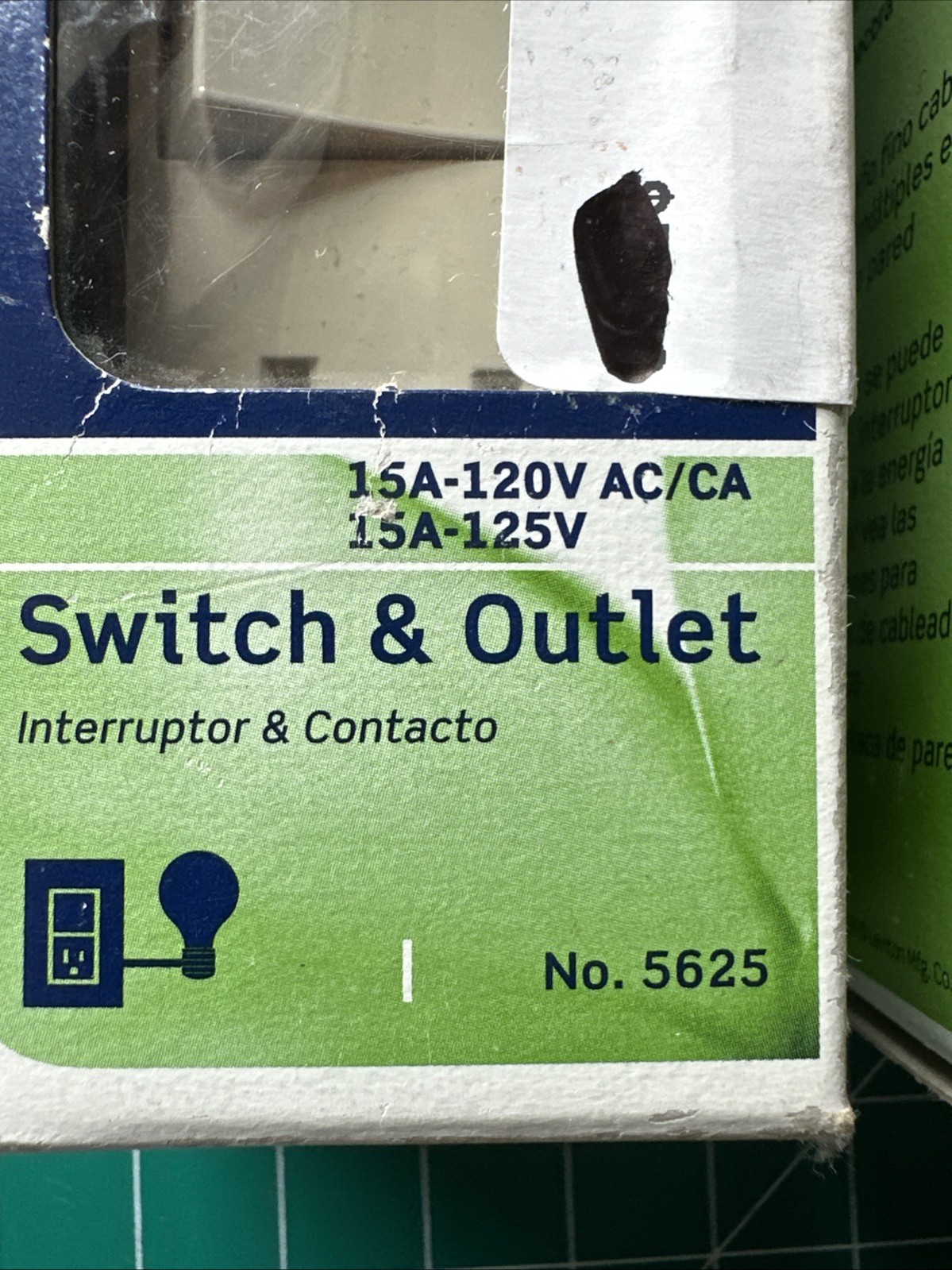 NOS 2-pack Leviton Ivory Single Pole Switch & Outlet 5625 gallery
