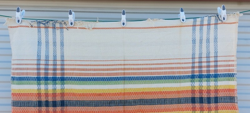 hand made Blanket appears to be old wall hanging 72x48 reba c wilson gallery