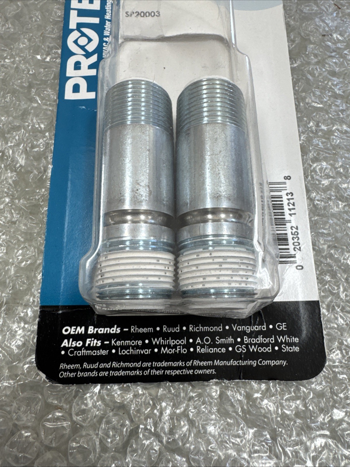 Rheem Water Heater Heat Trap Nipple Kit SP20003 gallery