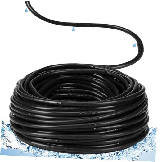 150 ft 1/4 Inch Drip Irrigation 150 ft with 11.8 Inch Emitter Spacing Black gallery