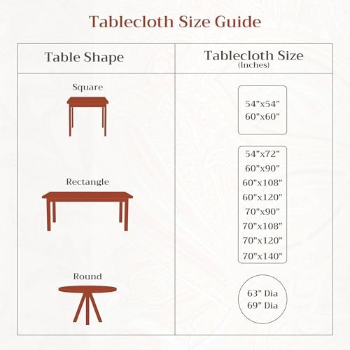 Table Cloth Rectangle Table 100% Cotton 60 x 90 Inches Tablecloth Reusable gallery