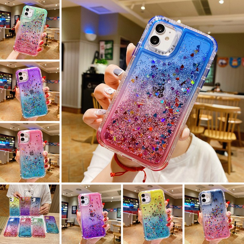 Shockproof Bling Liquid Glitter Case For iPhone 15 Pro Max 14 13 12 11 XS XR 87
