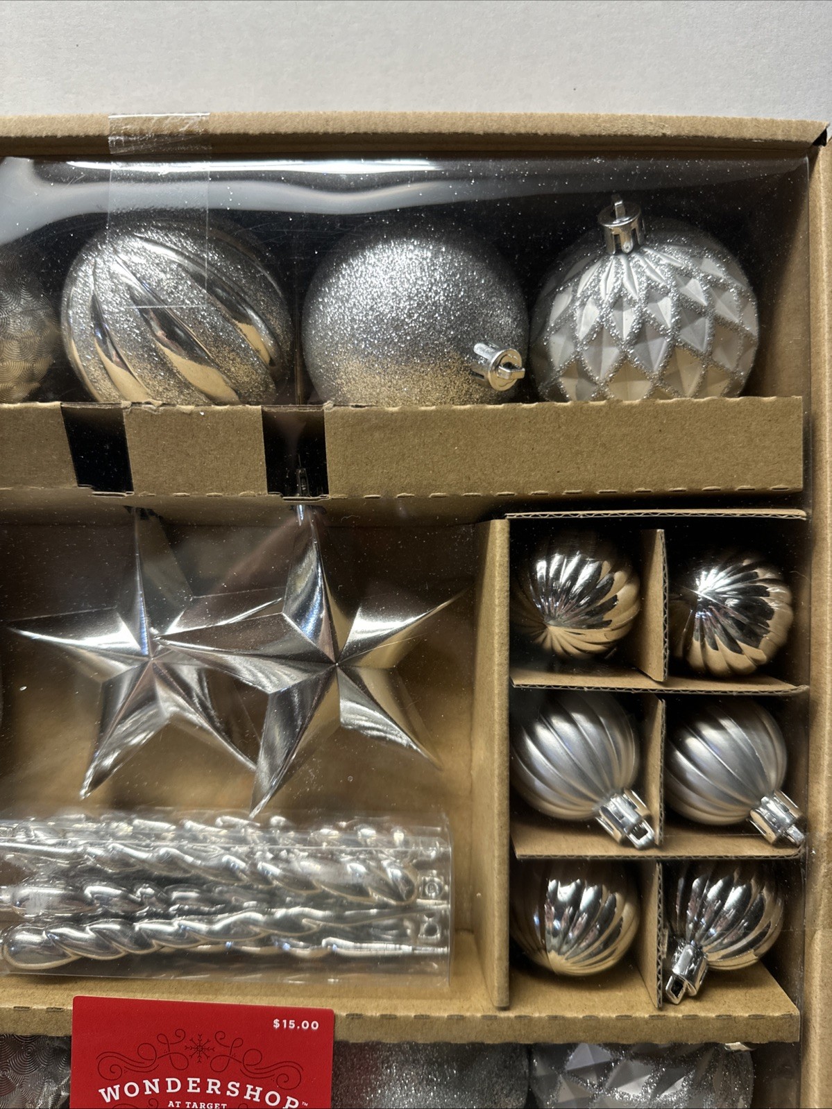 40 Shatter-Resistant Silver Metallic Christmas Tree Ornament Wondershop 2023 NEW gallery