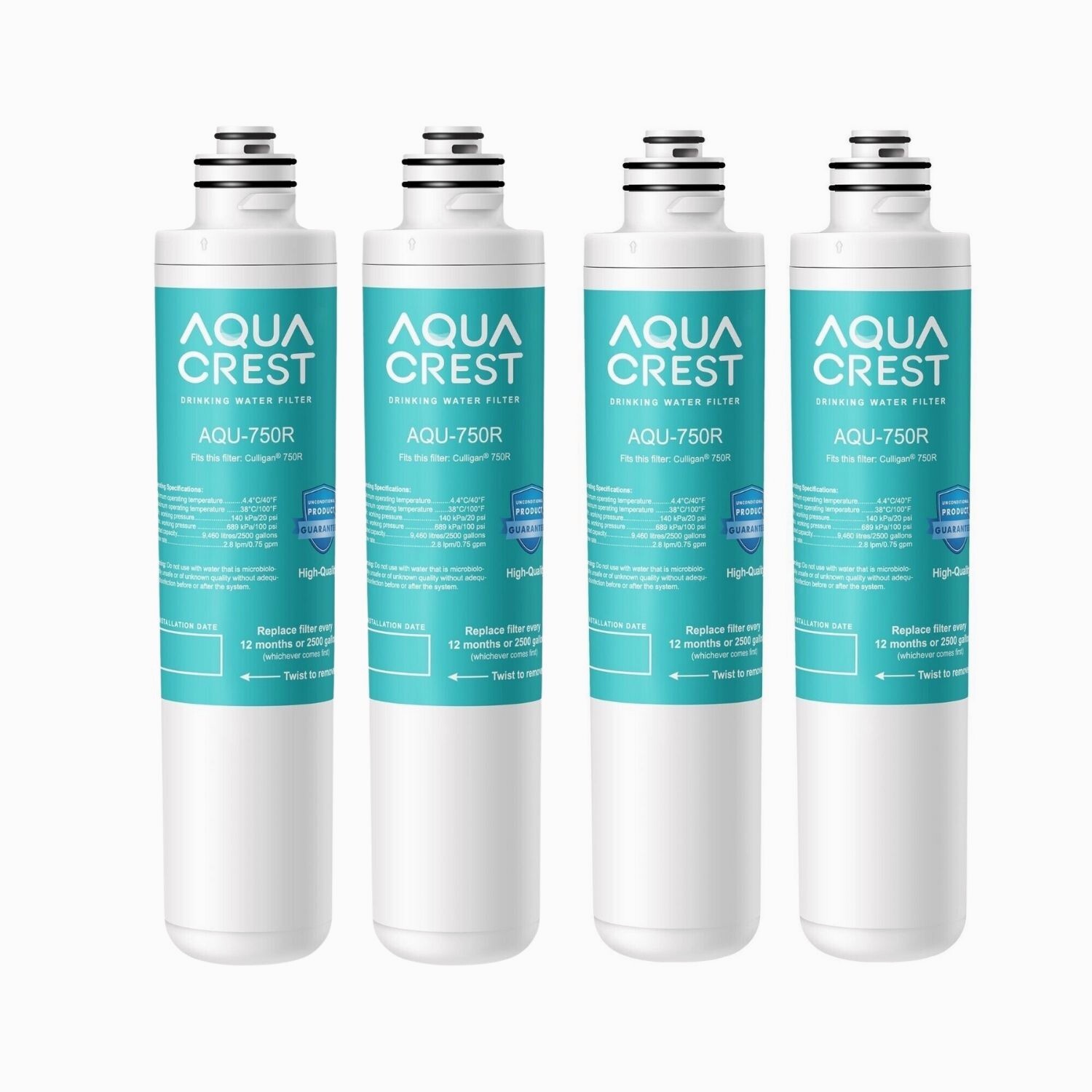 AQUA CREST Drinking Water Filter,replacement for Culligan 750R Level 1, 4 Packs gallery