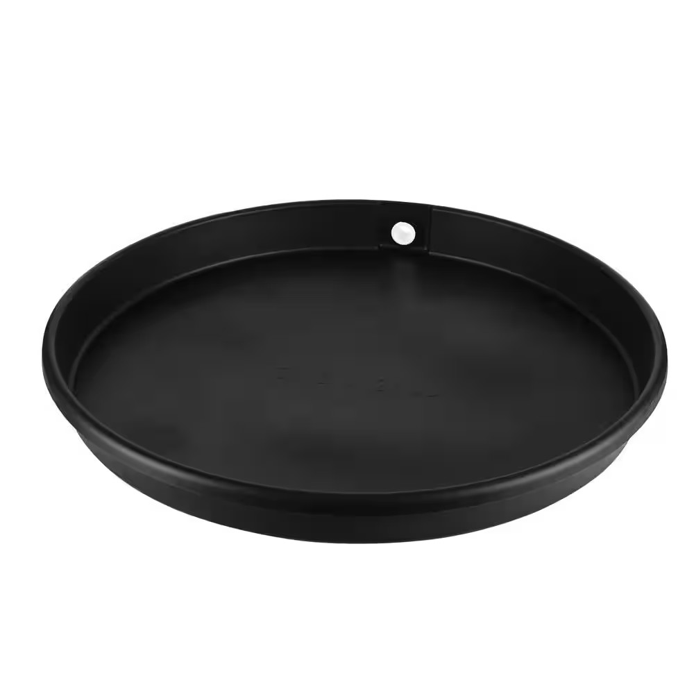 26 In. Plastic round Water Heater Drain Pan with PVC Fitting gallery