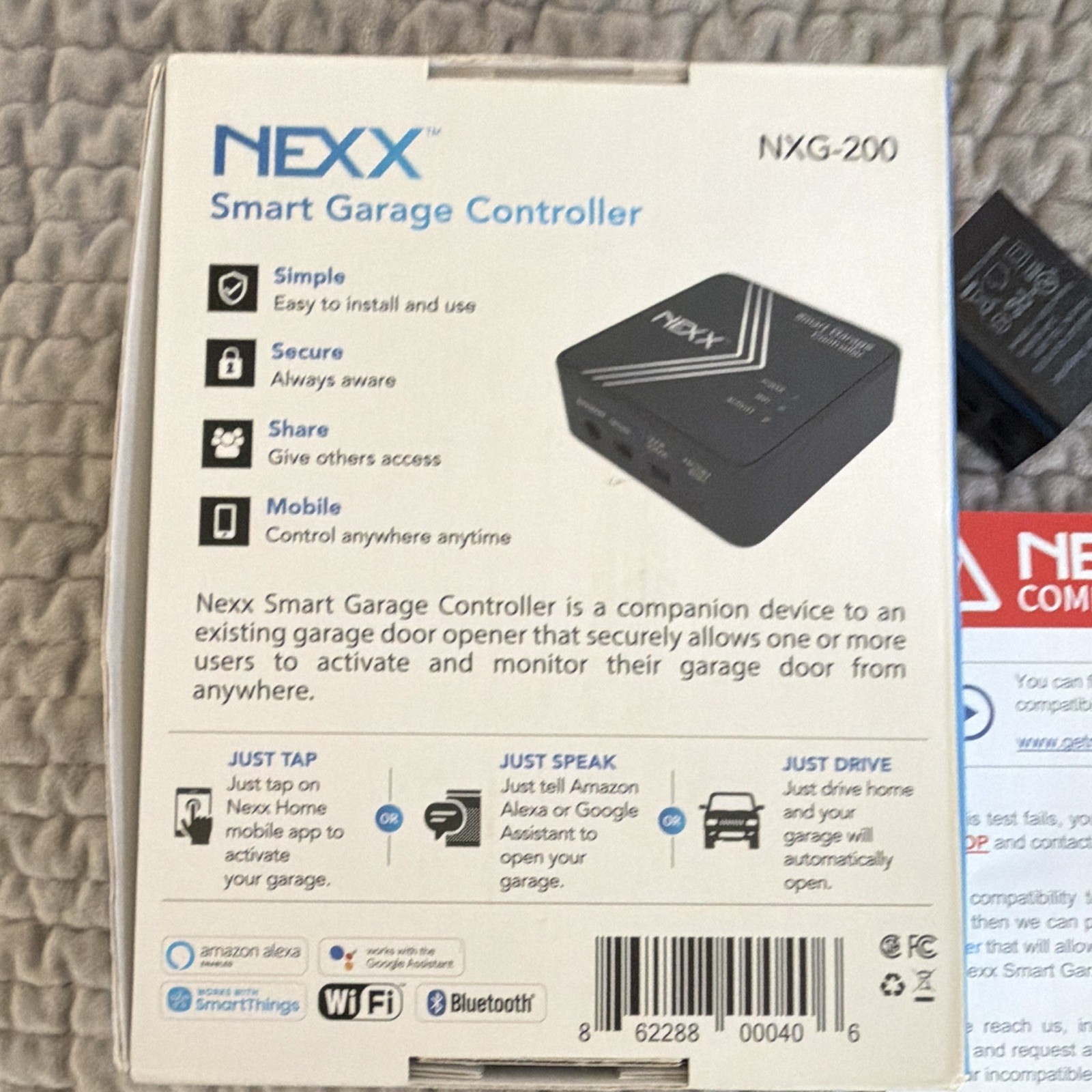 Nexx NXG-200 Smart Garage Controller Wi-Fi Bluetooth Smartphone Control Sensor gallery