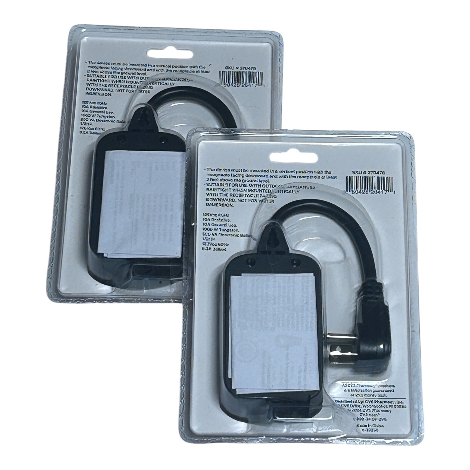 (2) Merry Brite Outdoor Mechanical Timer 2-8 hours or Dusk Dawn, Single Outlet gallery