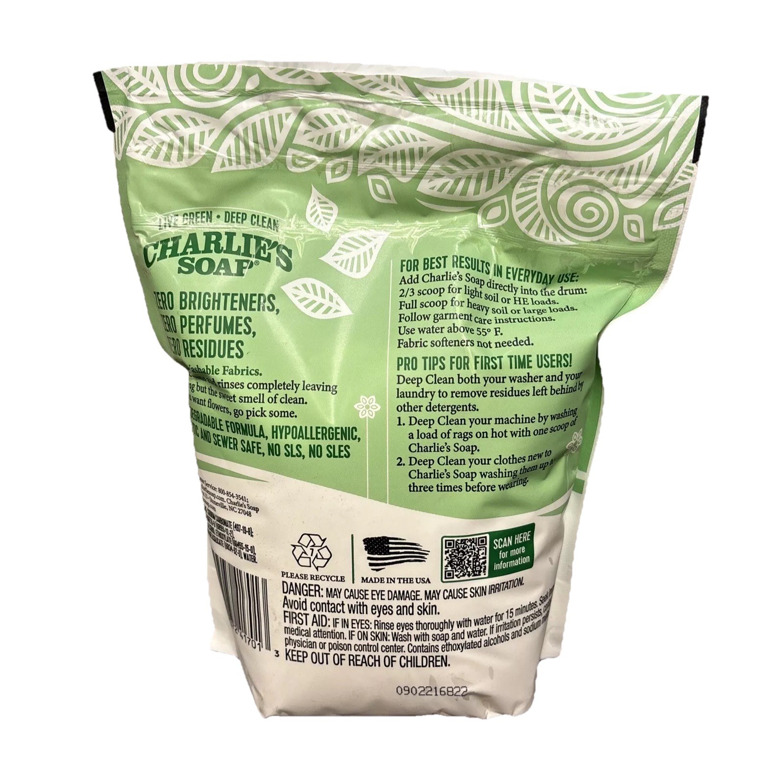 Charlie’s Soap Laundry Powder 100 Loads (1 Pack) Fragrance Free Hypoallergenic gallery