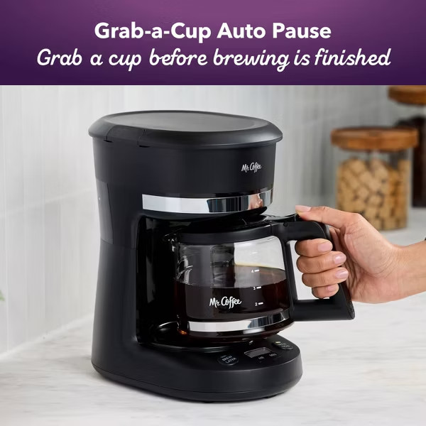 Mr. Coffee 5-Cup Programmable Coffee Maker Black: Drip Coffee Machine, Electric gallery