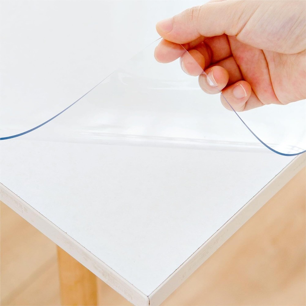 14 x 48 Inch Clear Table Cover Protector Clear Desk Mat Clear Table Protector...