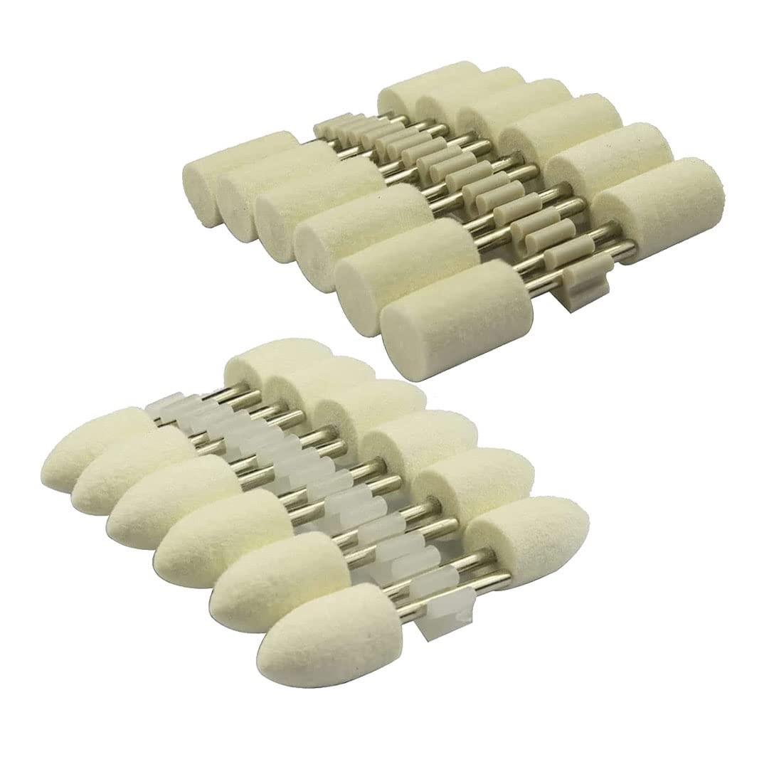 24 Pcs Wool Polishing Bit, 1/8 Inch Shank Felt Buffing Tips for Dremel Rotary... gallery