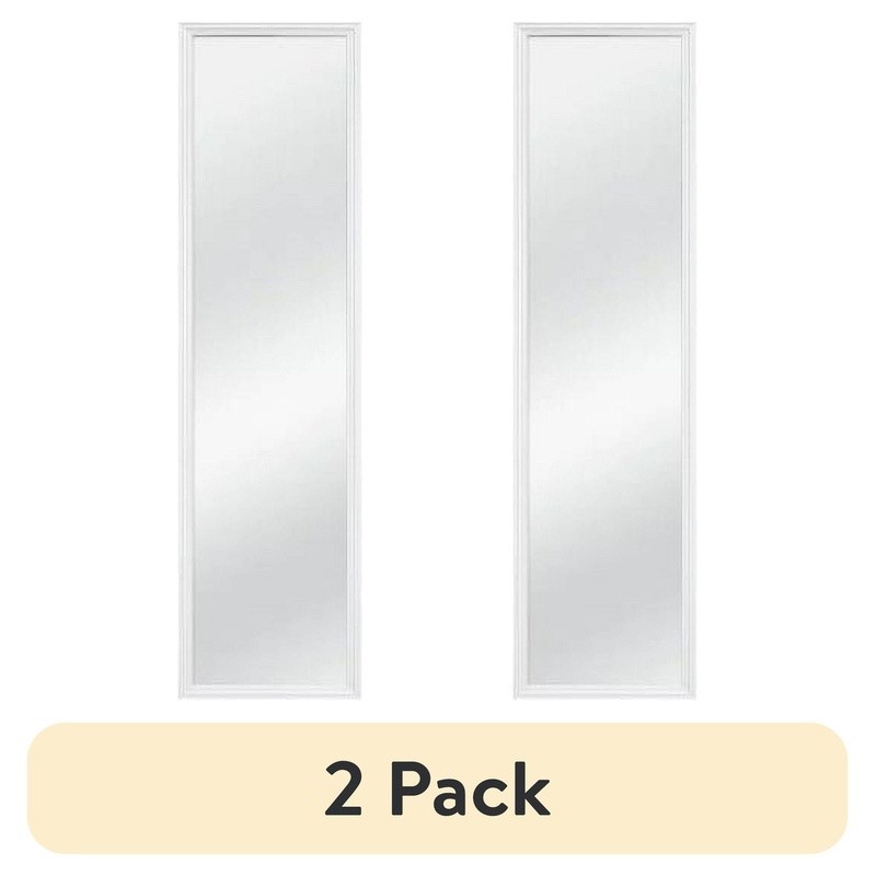 Full Length Rectangular White Mirror 49 Inch Slim Frame Home Decor Wall Hanging gallery