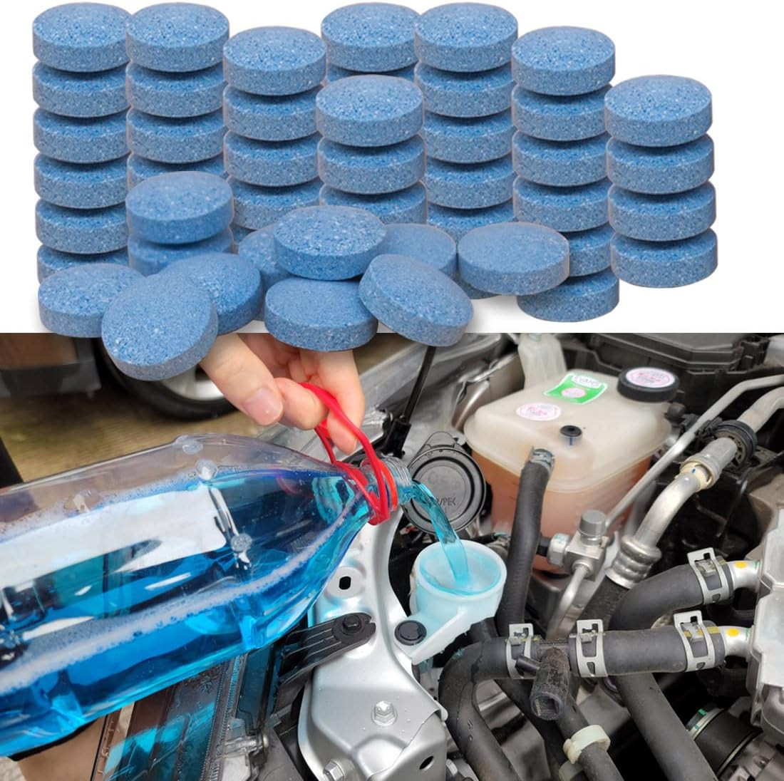 100 Pieces Car Windshield Washer Fluid Concentrated Clean Tablets,New Formula Wi gallery
