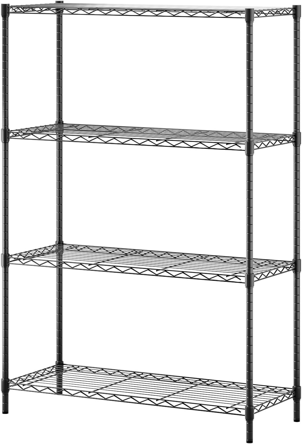 BestOffice | 4-Tier Wire Storage Shelves | 36x14x54 | Black gallery