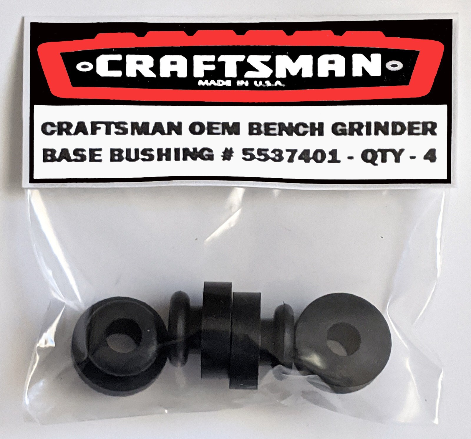 4 NEW Craftsman NOS OEM Bench Grinder Base Bushing 5537401 Rubber Feet Foot USA gallery