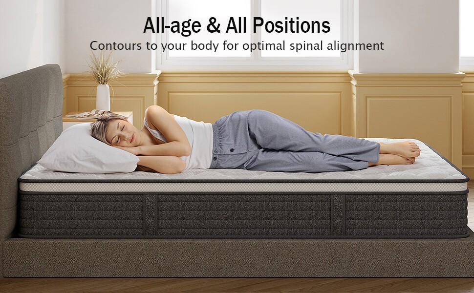 12" 14" Memory Foam Full King Spring Hybrid Mattress in a Box Medium Firm gallery