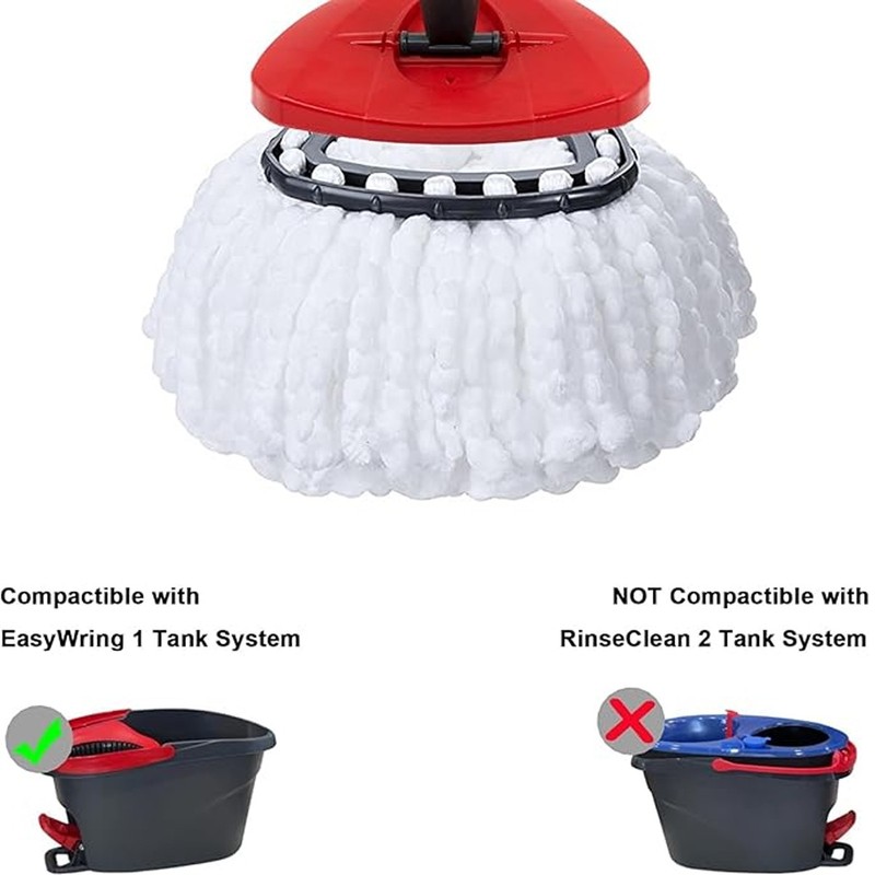 Replacement Microfiber Mop Head Easy Clean Wring Refill For O-Cedar Spin Mop Kit gallery