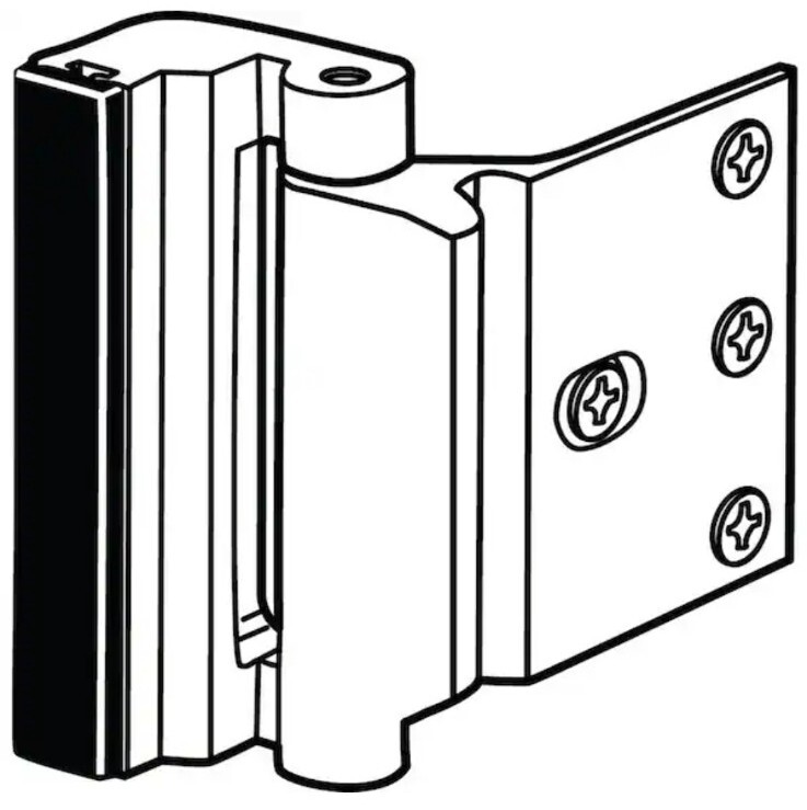🔒Prime-Line U10827 Door Reinforcement Lock • Satin Nickel • 800lb Security Stop gallery