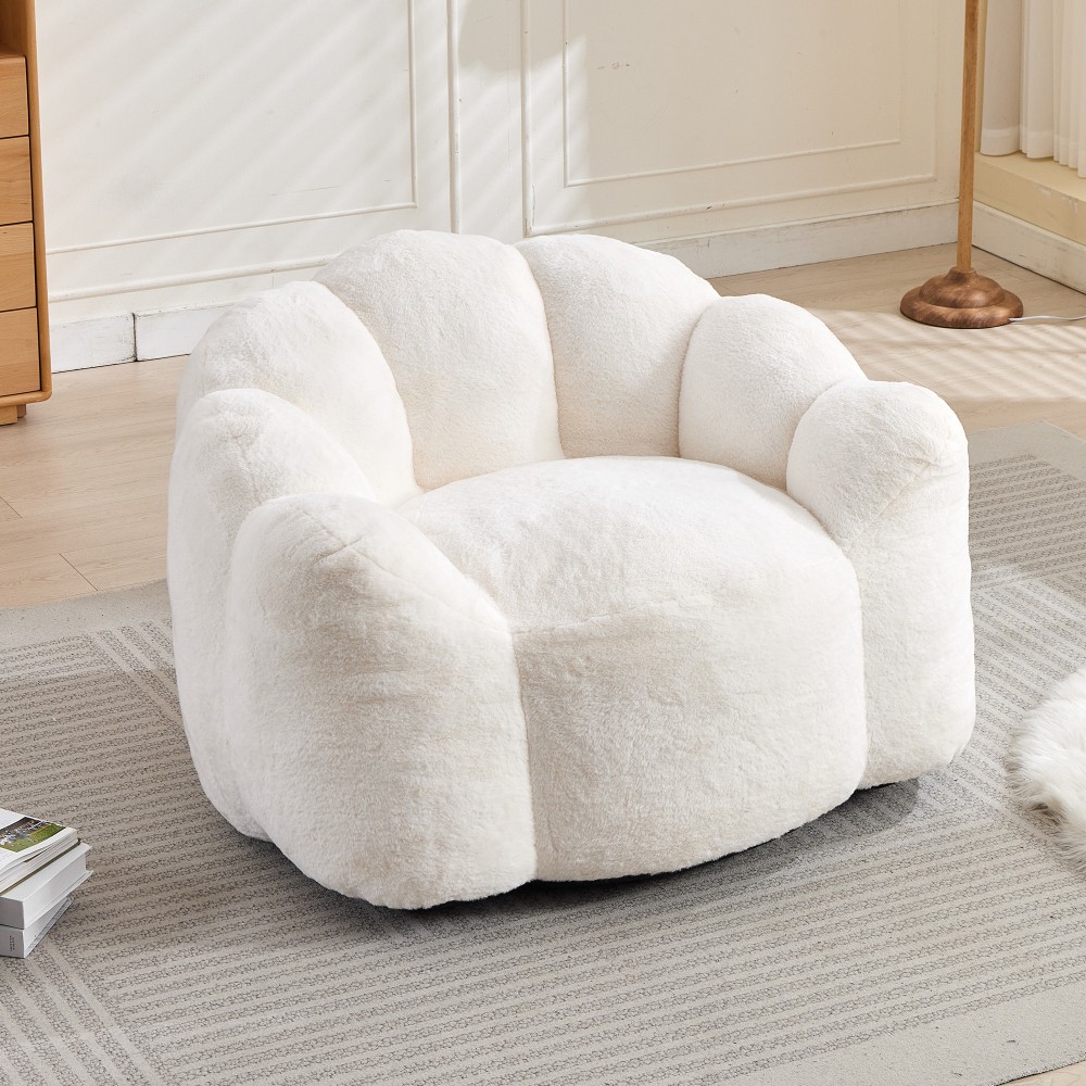 Pink Cat-Shaped Bean Bag Sofa, No Assembly, for Living Room & Bedroom