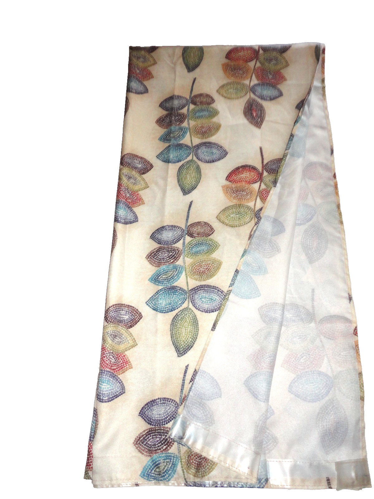 CROSCILL MOSAIC LEAVES TEAL GREEN BLUE CARAMEL FABRIC SHOWER CURTAIN 67 X 70 gallery