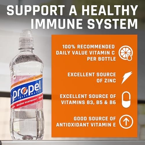 Propel Immune Support Electrolyte Drinking Water Pineapple Peach, 16.9 fl oz, 12 gallery