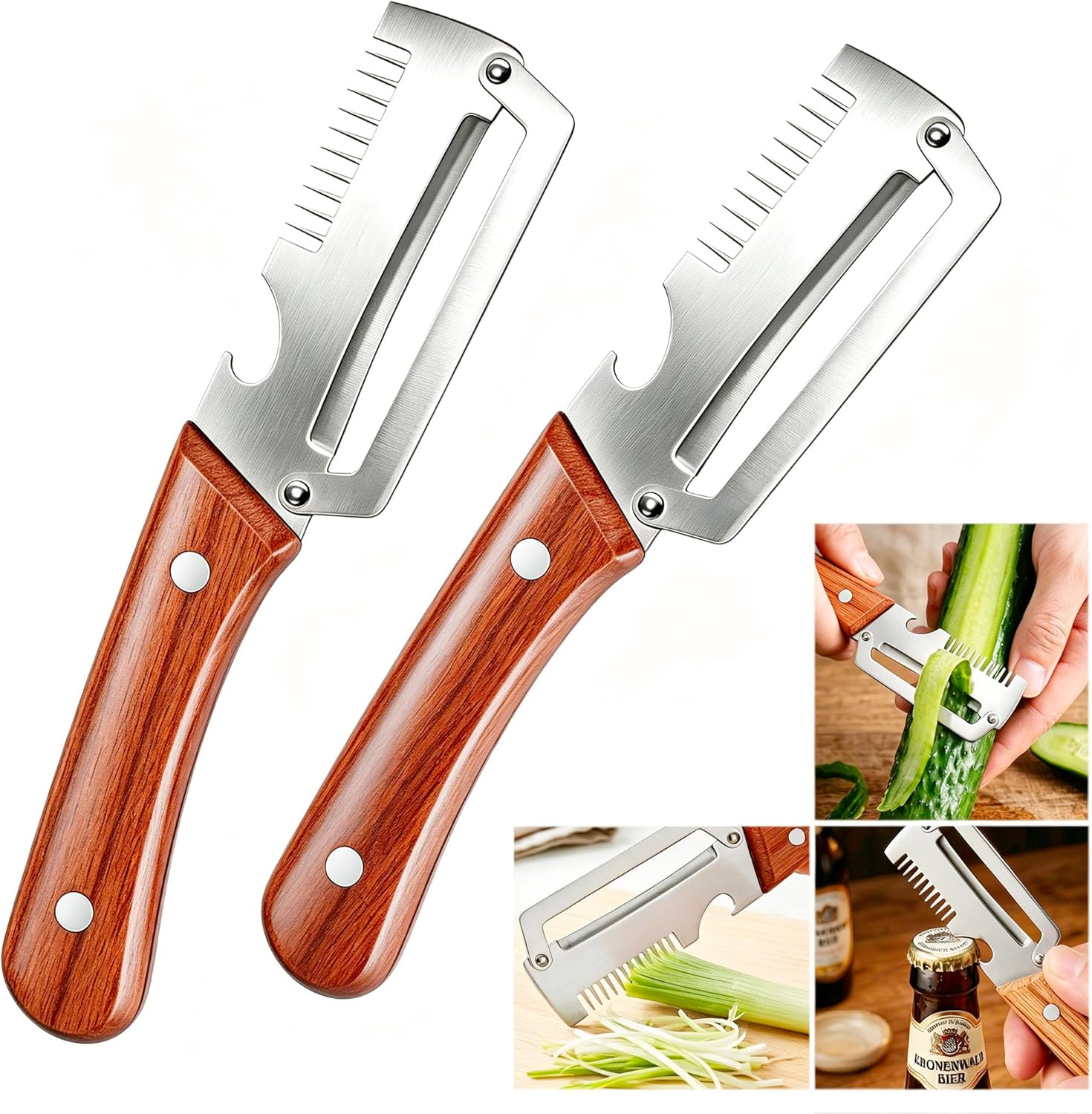 Multifunctional Vegetable Peeler for Kitchen,3 in 1 Stainless Steel Peeler with gallery